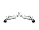 Borla axle back exhaust rear section for 2010 Camaro 6.2L V8, showcasing stainless steel pipes and polished tips.