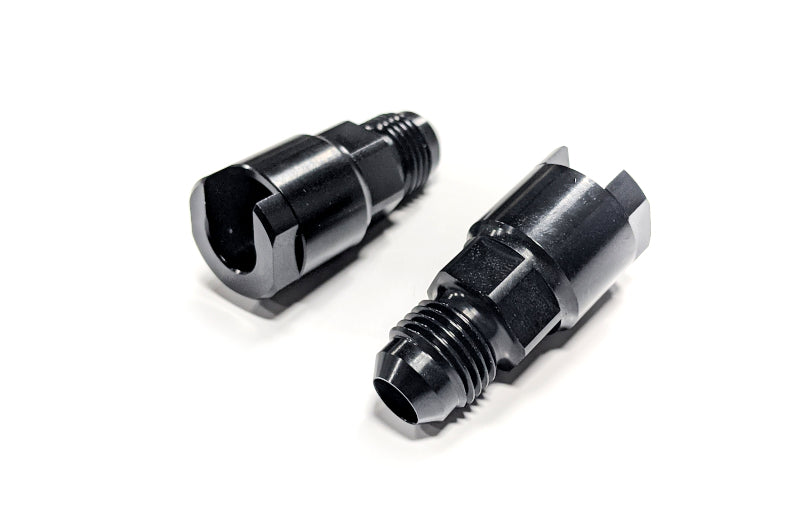Haltech Flex Fuel Fittings 3/8 inch GM Spring Lock to -6AN male with two fittings for fuel system connections