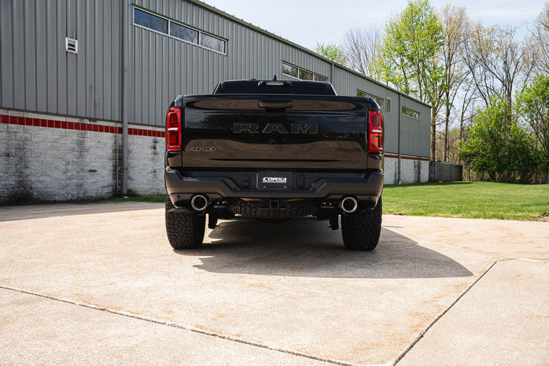 CORSA Performance Corsa 25-26 RAM 1500 RHO Crew Cab 3.0L Turbo Catback exhaust with dual rear exit and 5-inch satin Pro Series finish