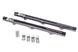 Radium Engineering GM LS7 engine fuel rails in black with silver fittings, designed for performance LS7 fuel delivery.