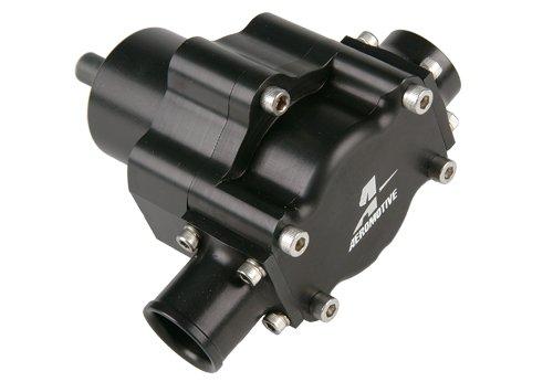 Aeromotive Atomic Belt Drive Fuel Pump installed in a vehicle, showcasing its compact design and high-performance features.