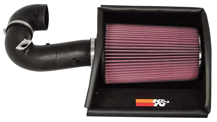 K&N Engineering Performance Cold Air Intake Kit for Chevrolet/GMC TopKick V8 6.6 Diesel 2006 engine, showing the intake components.