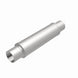 MagnaFlow Mag SS muffler with 3-inch inlet and 14x4x4-inch dimensions, stainless steel construction, installed on a vehicle.