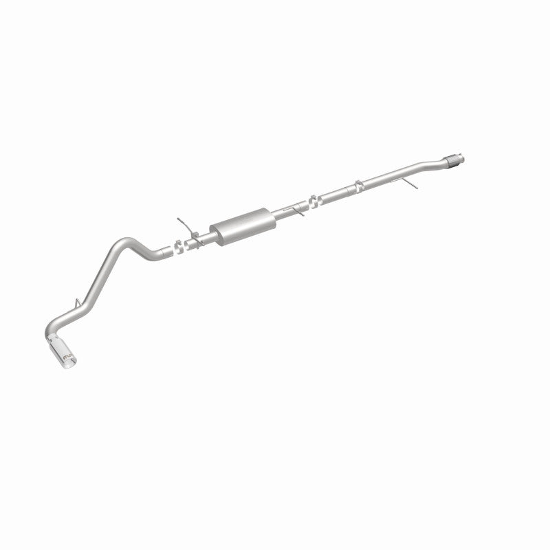 Magnaflow catback exhaust for Chevy Silverado V8 5.3L CC/EC cab with single passenger side rear exit stainless steel.