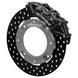 Wilwood 17-21 Can-Am X3RS black 6-piston front brake kit with drilled rotors and 11.25-inch performance brake components.