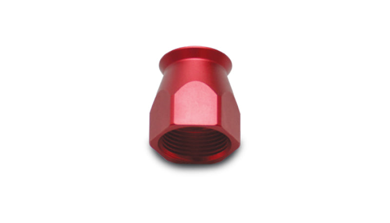 Vibrant red -4AN hose end socket fitting for PTFE hoses, designed for secure and durable connections in automotive or racing applications.