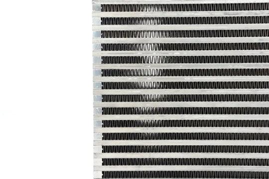 CSF high performance intercooler core with 22-inch length, 12-inch height, and 3.5-inch width, showcasing its core design.
