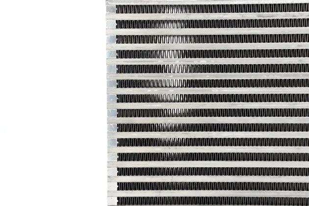 CSF high performance intercooler core with 22-inch length, 12-inch height, and 3.5-inch width, showcasing its core design.