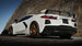 Borla catback exhaust system for 2020 Chevrolet Corvette C8 with dual round rolled tips and black chrome finish.