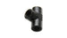 Vibrant 3/8-inch NPT female pipe tee fitting with three threaded openings for plumbing and fluid transfer applications.