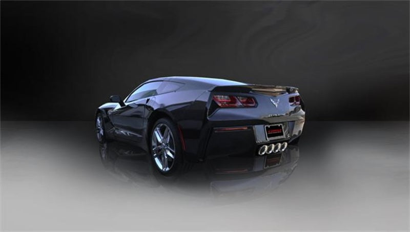 CORSA Performance axle back exhaust system for 2014-2019 Corvette C7 Coupe 6.2L V8, polished dual rear exit, valve-back design