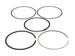Wiseco piston ring set with 84.25mm bore, includes top and oil rings, shelf stock for engine rebuilds, high-quality Wiseco parts