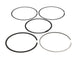 Wiseco 99.75mm piston ring set with 1.2, 1.5, and 2.0mm ring thickness, showcasing the piston rings on a white background.