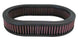 K&N Engineering oval drop-in air filter with 11.5-inch length, 8.125-inch width, and 2-inch height for improved airflow.