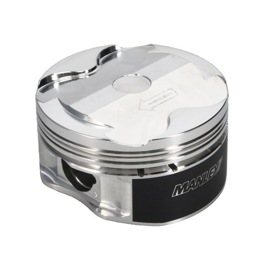 Manley Performance forged piston set for Ford 5.0L Coyote V8 engine, featuring 3.662-inch bore and 1.165-inch compression height