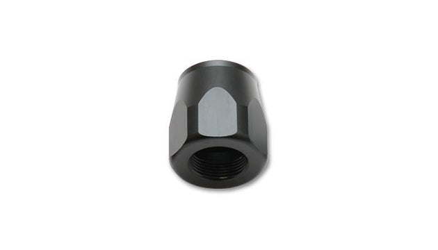 Black Vibrant -4AN Hose End Socket fitting with a sleek finish, designed for high-performance automotive or fluid transfer applications.