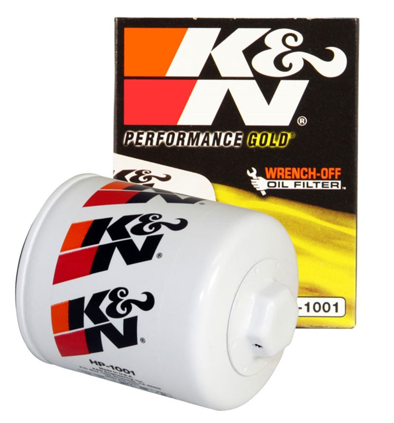 K&N Engineering Chevy, Pontiac, GMC, Buick performance gold oil filter, automotive oil filter for engine protection