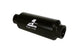Aeromotive fuel filter with AN-12 ORB connection and 10-micron microglass element for inline fuel filtration system.