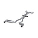 MBRP catback exhaust system for 2010 Chevy Camaro V8 6.2L with dual round tips, 6-speed transmission, side view.