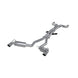 MBRP catback exhaust system for 2010 Chevy Camaro V8 6.2L with dual round tips, 6-speed transmission, side view.