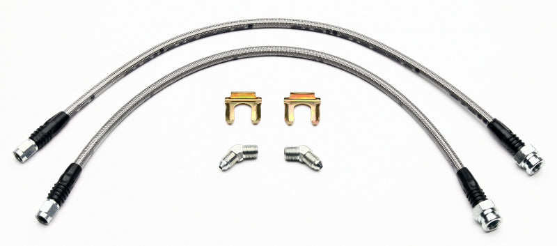 Wilwood Flexline Kit for 97-04 Corvette with SL4 rear caliper, durable brake line set for improved vehicle braking performance.