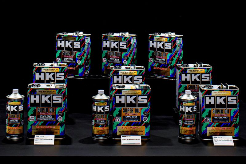HKS Super Oil API SP 10W40 motor oil 1-liter container, high-performance automotive engine lubricant.