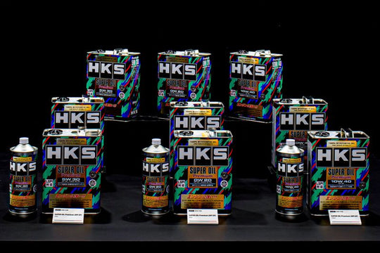 HKS SUPER OIL Premium API SP 5W30 motor oil bottle, 1-liter container for vehicle engine lubrication.