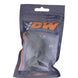 DeatschWerks 8AN female swivel 90-degree hose end fitting with PTFE and olive insert in anodized matte black, for high-performance fuel systems.