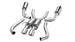 Polished Corsa Sport Catback Exhaust with tips for 2005-2006 Pontiac GTO 6.0L V8, featuring dual exhaust tips and stainless steel finish.