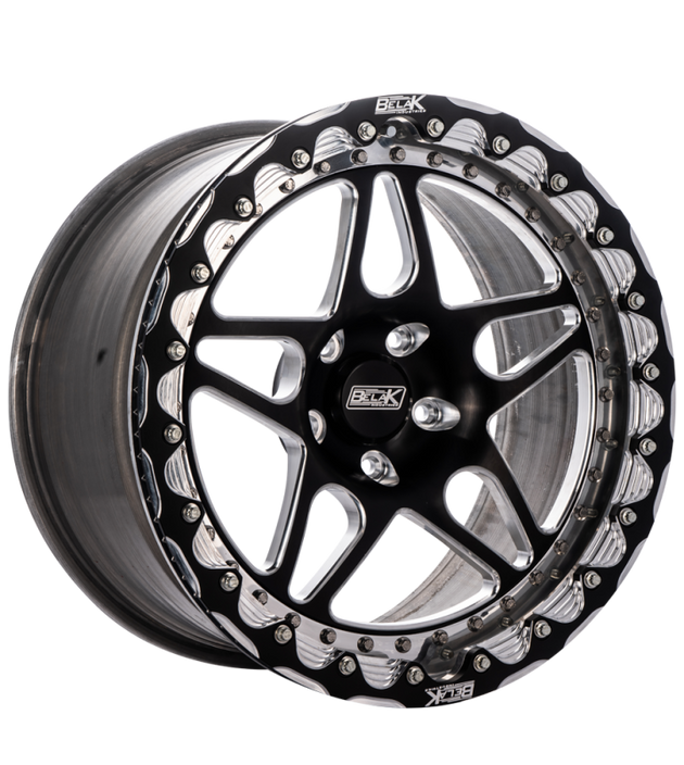 Belak Series 3 forged wheel with 15x8 inch size, 5x114.3 bolt pattern, high pad design, and single beadlock.