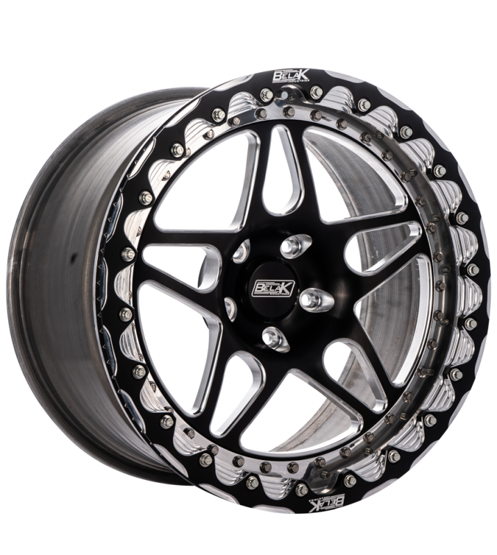 Belak Series 3 forged wheel with 15x8 inch size, 5x114.3 bolt pattern, high pad design, and single beadlock.