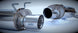 HKS catback exhaust system for Nissan Skyline GT-R R32, RB26DETT engine, Urban Matte Edition super turbo muffler, side view