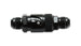 Vibrant aluminum -12AN quick release fitting with Viton seal, shown with threaded ends and smooth anodized finish.