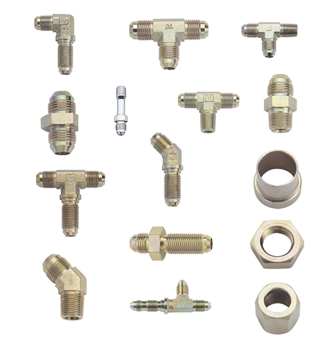 Fragola steel straight adapter with -4AN to 1/8 NPT fittings, showing a durable metal connector for fluid transfer applications.