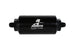 Aeromotive In-Line Fuel Filter with AN-06 male fitting and stainless steel 100 micron element for vehicle fuel systems.