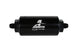 Aeromotive In-Line Fuel Filter with AN-06 male fitting and stainless steel 100 micron element for vehicle fuel systems.