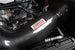 Chevrolet Camaro SS 6.2L V8 Corsa Performance carbon fiber open element cold air intake with oiled filter, enhancing engine airflow and performance.