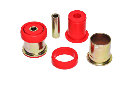 Black polyurethane differential housing mount bushings for BMR A-Body cars, designed for 1965-1972 models, by BMR Suspension.
