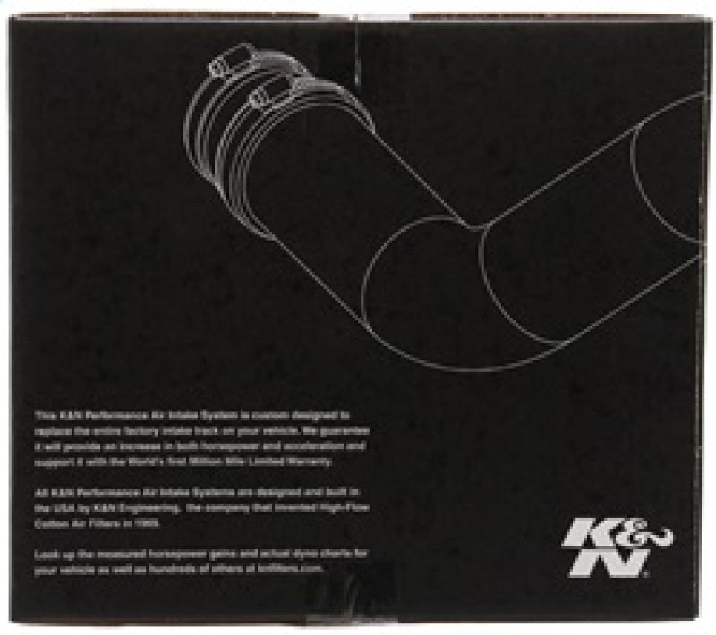 K&N Engineering cold air intake for 2010 Chevy Camaro 6.2L V8, showing the aircharger performance intake system.