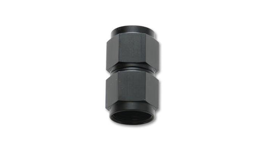 Vibrant 16AN female union adapter fitting, made for AN to AN connections, with a vibrant red finish and precise threading.