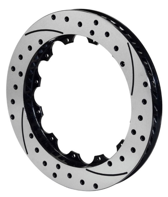 Wilwood iron brake rotor, SRP48 LH black drill, 12.88 x 0.810 inches, 12 on 8.75-inch bolt pattern, 2-piece design