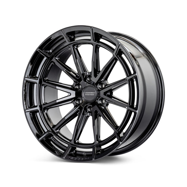 Vossen HFX-5 22x9.5 forged gloss black wheel with deep face, 6x135 bolt pattern, ET30 offset, and 87.1 hub bore.