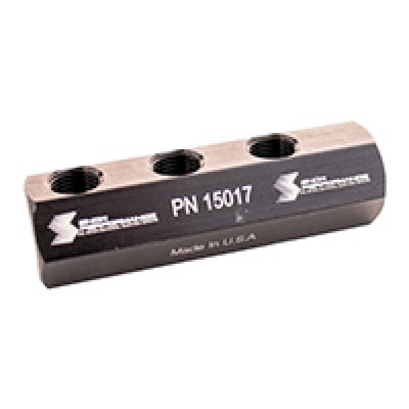 Snow Performance 6 Port Water Meth Controllers distribution block with multiple ports for efficient fluid control.