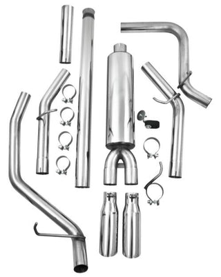 MBRP 14 Chevy/GMC Silverado/Sierra dual side split 3-inch cat back exhaust system with T409 stainless steel for 4.3L V6 or 5.3L V8.