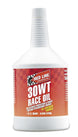 Red Line 30WT Race Oil quart bottle, high-performance motor oil for racing engines, with red labeling and engine graphics.