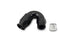 Vibrant -8AN 150 degree hose end fitting for PTFE lined hose, showing the bright anodized finish and precise threading.