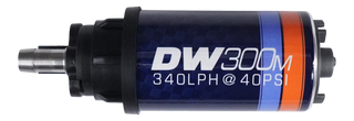 DeatschWerks DW300M series 340 LPH in-tank fuel pump for Ford vehicles, showing the compact, high-performance fuel pump unit.