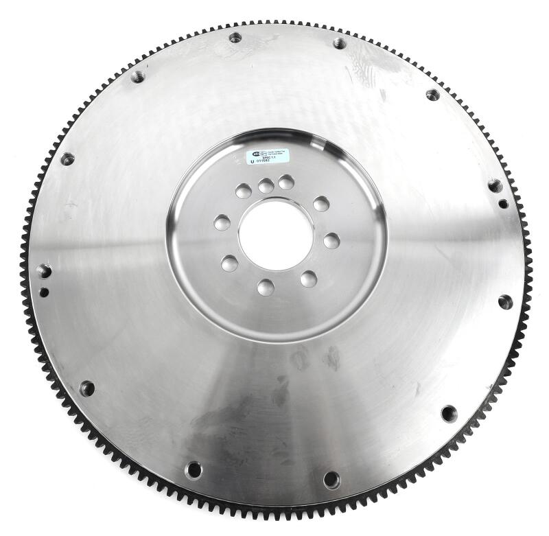 McLeod Racing steel flywheel for GM LSA motor, 8-bolt crank, aftermarket high-performance engine part with machined surface.