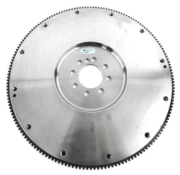 McLeod Racing steel flywheel for GM LSA motor, 8-bolt crank, aftermarket high-performance engine part with machined surface.