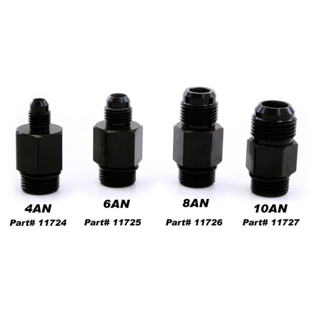 Nitrous Express 8AN bottle nipple for Lightning 500 valve, close-up of metal fitting for nitrous oxide bottle accessory.